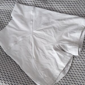 Aerie White Ribbed Bike Shorts Small